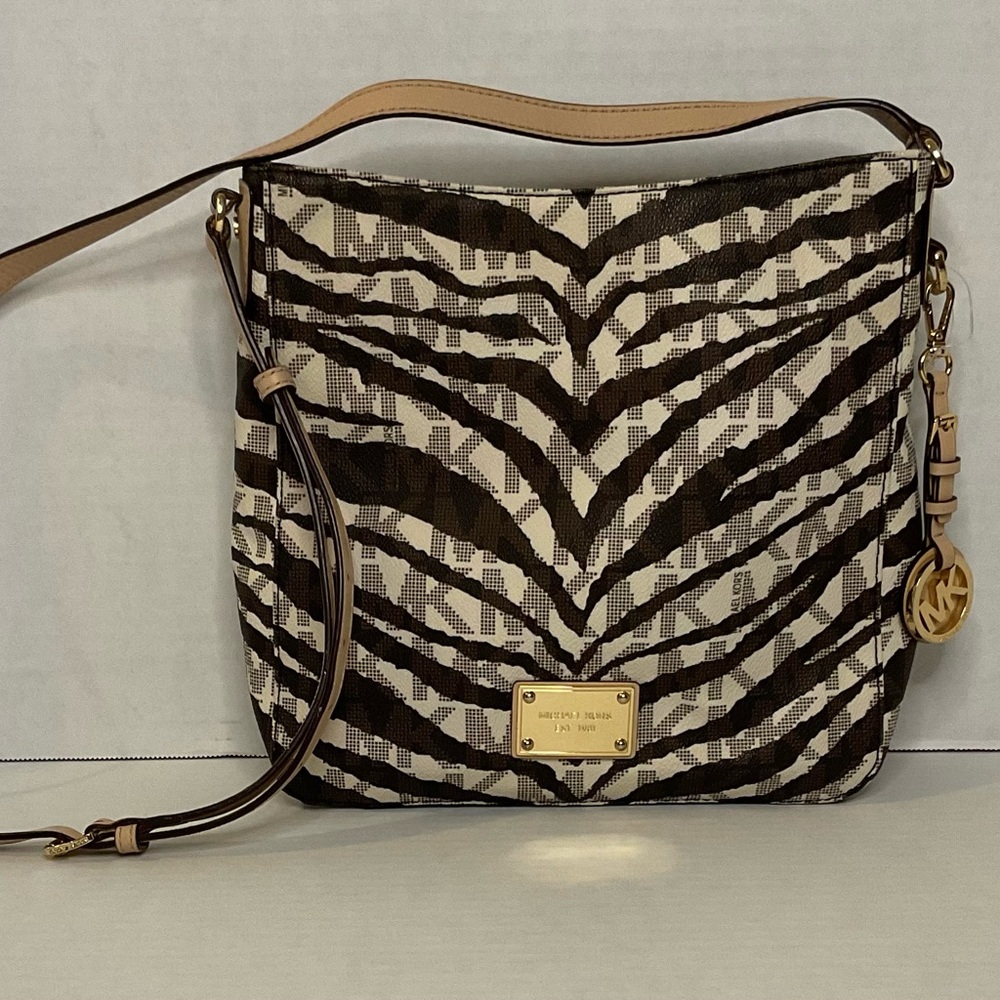 MICHAEL KORS JET SET TRAVEL MESSENGER BAG ANIMAL PRINT *NEW*